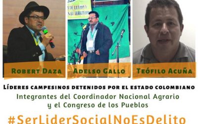 Denuncian persecuciones judiciales contra líderes populares en Colombia