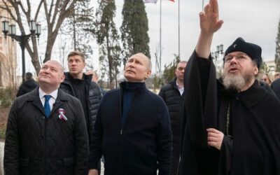 Putin, con pedido de captura, celebra otro aniversario en Crimea