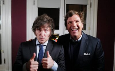 Tucker Carlson con Milei: derechistas del mundo en su salsa